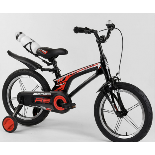 Велосипед двоколісний CORSO RS Turbo, магнієва рама 16 " 83564, чорний