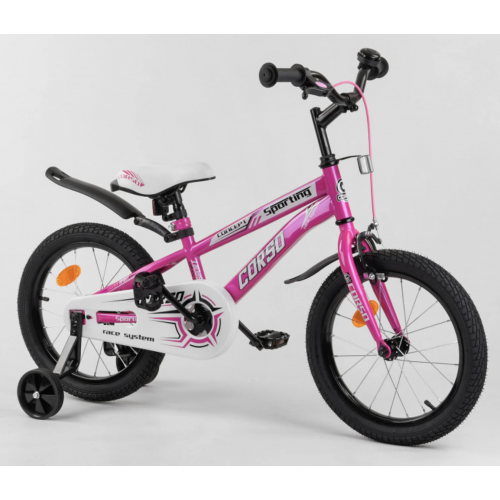 Велосипед двоколісний CORSO Sporting 16 " R-16416, рожевий