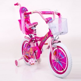 Дитячий велосипед Beauty Barbie Pink 19ВВ01,16 дюймів, Барбі з кошиком для ляльок і батьківською ручкою, рожевий