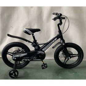 Велосипед двоколісний дитячий CORSO Connect 16 дюймів, магнієва рама, дискові гальма, MG16479, чорний