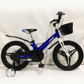 Дитячий двоколісний велосипед HAMMER HUNTER 1850G з магнієвою рамою, кошиком, дисковими гальмами, синій