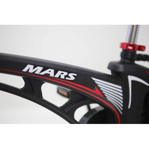 Дитячий велосипед MARS 16 дюймів, магнієва рама, 2 дискових гальма, складаний кермо, корзина, чорний