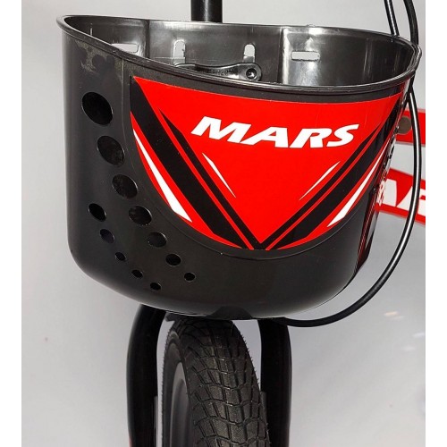 Велосипед двоколісний MARS-3 Марс, 18 дюймів, магнієва рама, дискові гальма, кошик, чорний