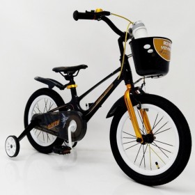 Велосипед двоколісний Royal Voyage SHADOW 16" (магнієва рама) чорно-золотий