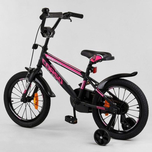 Велосипед двоколісний CORSO Sporting 16 " ST-16864, чорно-рожевий