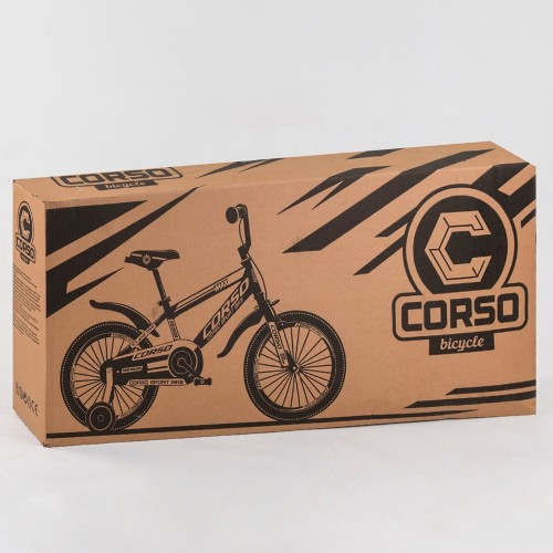 Велосипед двоколісний CORSO Sporting 16 " ST-16744, чорний
