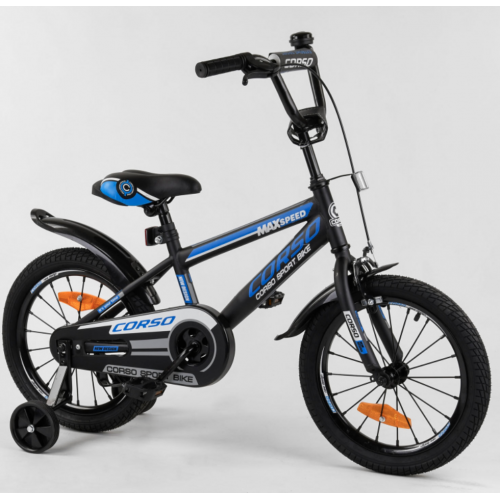 Велосипед двоколісний CORSO Sporting 16 " ST-16120, чорно-синій