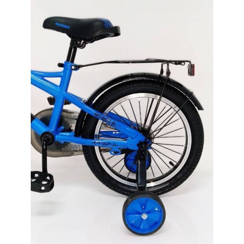 Велосипед дитячий Hammer Storm 16 "c кошиком, пляшкою, ремкомпелктом, синій