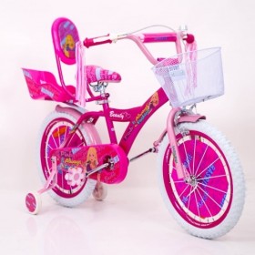 Дитячий велосипед Beauty Barbie Pink 19ВВ01,18 дюймів, Барбі з кошиком для ляльок, рожевий