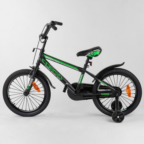 Велосипед двоколісний CORSO Sporting 18 " ST-18633, чорно-зелений