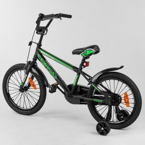 Велосипед двоколісний CORSO Sporting 18 " ST-18633, чорно-зелений
