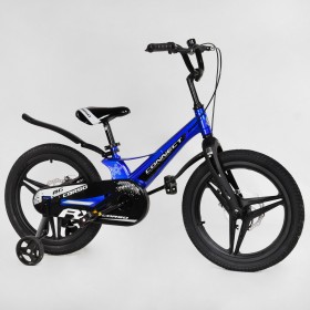Велосипед двоколісний дитячий CORSO Connect 18 дюймів, магнієва рама, дискові гальма, MG18734, синій