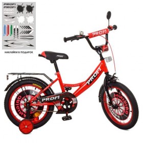 Велосипед двоколісний Profi Original boy 18" SKD75 з дзвіночком, наклейками, Y1843, червоний