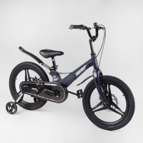 Велосипед двоколісний дитячий CORSO Revolt 18 дюймів, магнієва рама, дискові гальма, MG18199, чорний
