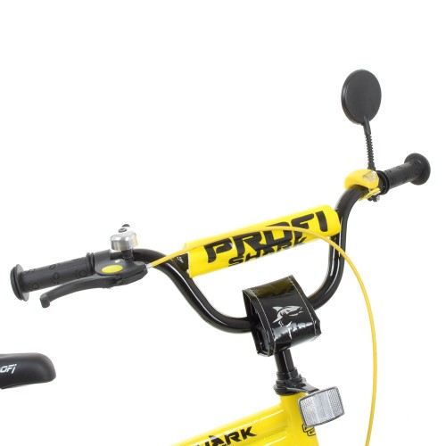 Велосипед двоколісний Profi Shark SKD75 колеса 18", з наклейками, жовтий