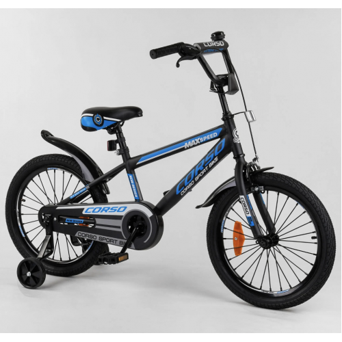 Велосипед двоколісний CORSO Sporting 18 " ST-18111, чорно-синій