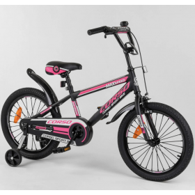 Велосипед двоколісний CORSO Sporting 18 " ST-18088, чорно-рожевий