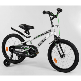 Велосипед двоколісний CORSO Sporting 18 "R-18578, біло-зелений