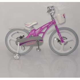 Велосипед для дівчаток MARS, 20 дюймів, магнієва рама, дискові гальма, кошик, бузковий