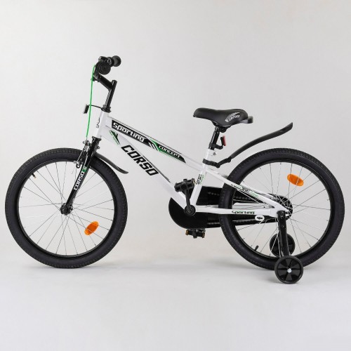 Велосипед двоколісний CORSO Sporting 20 "R-20165, біло-зелений
