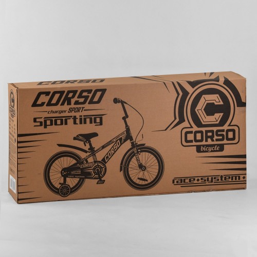 Велосипед двоколісний CORSO Sporting 20 "R-20607, чорно-червоний