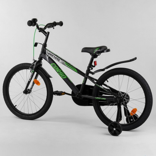 Велосипед двоколісний CORSO Sporting 20 "R-20715, чорно-зелений