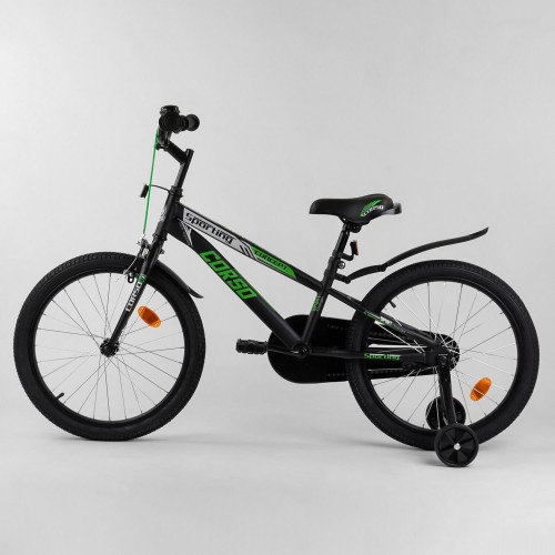 Велосипед двоколісний CORSO Sporting 20 "R-20715, чорно-зелений
