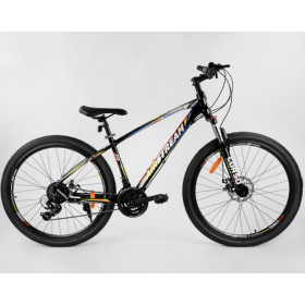Спортивний велосипед CORSO AirStream 27.5 дюймів, рама алюмінієва, обладнання Shimano 21 швидкість, 57167, чорний