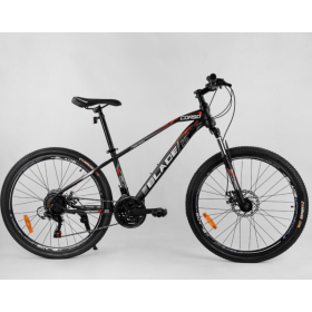 Спортивний велосипед CORSO BLADE 26 дюймів рама алюмінієва, обладнання Shimano 21 швидкість, 69455, чорний
