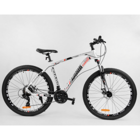 Спортивний велосипед CORSO FIARO 27.5 " 73228 рама алюмінієва, обладнання Shimano 21 швидкість, білий