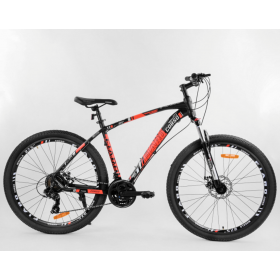 Спортивний велосипед CORSO FIARO 27.5 " 13658 рама алюмінієва, обладнання Shimano 21 швидкість, червоний