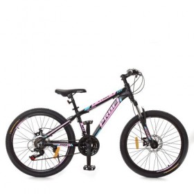 Спортивний велосипед Profi G24 OPTIMAL 24 "чорно-рожевий
