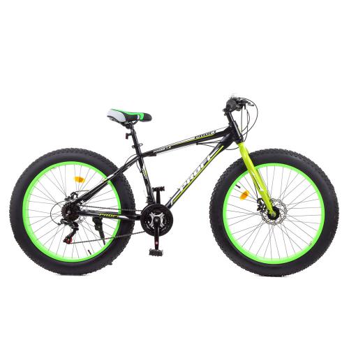 Спортивний велосипед Profi EB26 POWER Фет байк (Fat Bike) 26 "чорно-зелений