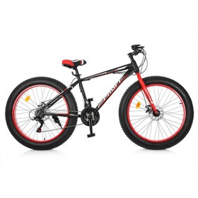 Спортивний велосипед Profi EB26 POWER Фет байк (Fat Bike) 26 " чорно-червоний