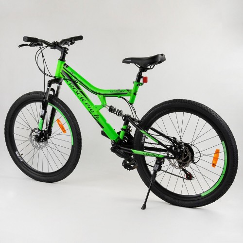 Спортивний велосипед CORSO Rock-Pro 26 " 36102 рама металева, SunRun 21 швидкість, зелений