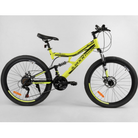 Спортивний велосипед CORSO Rock-Pro 26 " 58340 рама металева, SunRun 21 швидкість, жовтий