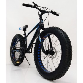 Спортивний велосипед HAMMER EXTRIME S800, Алюмінієва рама 14, широкі колеса 24''х4,0, обладнання SHIMANO, чорно-синій