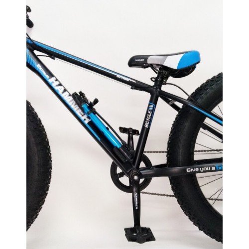 Спортивний велосипед HAMMER EXTRIME S800, Алюмінієва рама 17, широкі колеса 26''х4,0, обладнання SHIMANO, чорно-синій
