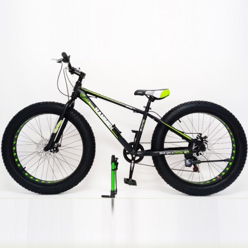 Спортивний велосипед HAMMER EXTRIME S800, Алюмінієва рама 17, широкі колеса 26''х4,0, обладнання SHIMANO, чорно-зелений