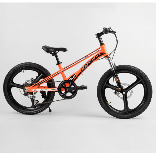 Велосипед спортивний дитячий CORSO Speedline MG-21060, 20 дюймів, магнієва рама 11 дюймів, 7 швидкостей, помаранчевий