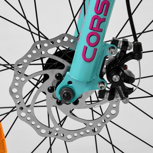 Велосипед двоколісний CORSO Superfast 20 дюймів, рама металева 11 ", 21 швидкість, 98816, бірюзовий