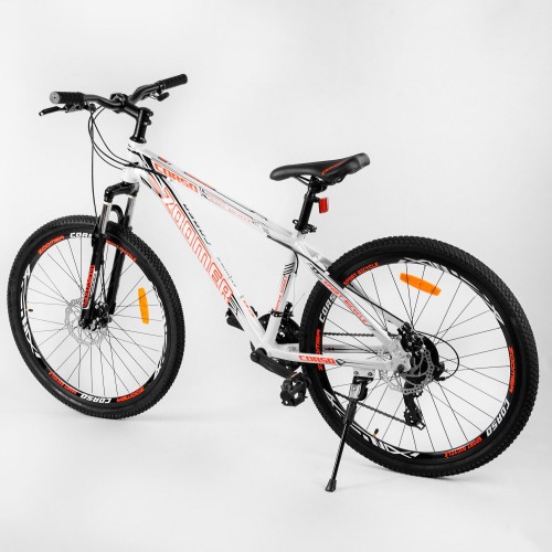 Спортивний велосипед CORSO Zoomer 26 "дюймів 40320 рама алюмінієва, обладнання Shimano 21 швидкість, білий