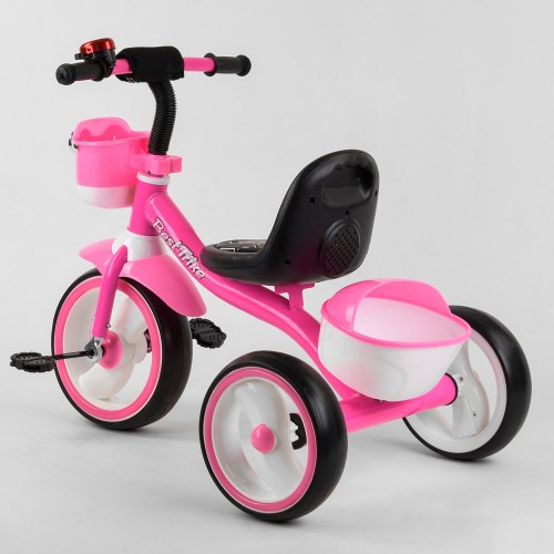 Велосипед триколісний Best Trike з двома кошиками 94881 рожевий