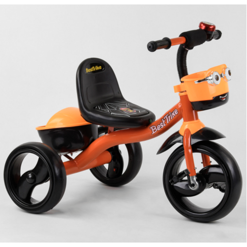Велосипед триколісний Best Trike з двома кошиками 19840 помаранчевий