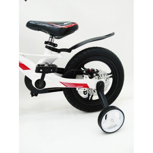 Дитячий велосипед MARS-2 Evolution, 16 дюймів, магнієва рама, 2 дискових гальма, кошик, білий