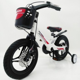 Дитячий велосипед MARS-2 Evolution, 14 дюймів, магнієва рама, 2 дискових гальма, кошик, білий