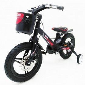 Дитячий велосипед MARS-2 Evolution, 14 дюймів, магнієва рама, 2 дискових гальма, кошик, чорний