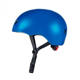 Защитный шлем MICRO, LED-фонарик (52-56 cm, размер M), синий