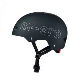 Защитный шлем MICRO, LED-фонарик (52-56 cm, размер M), черный