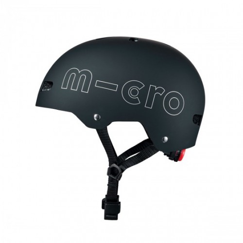 Захисний шолом MICRO, LED-ліхтарик (52-56 cm, розмір M), чорний